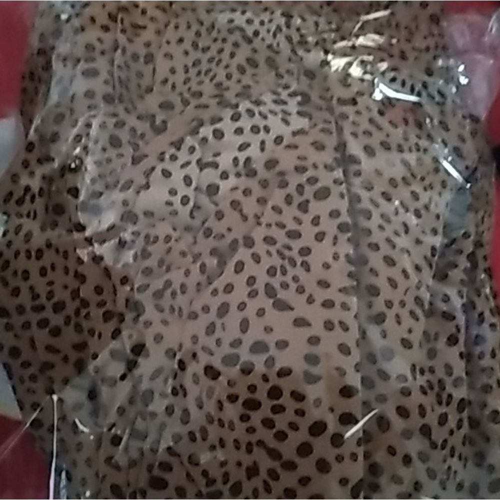 Boho chic ruffle dress animal print brown spring fall dress Boutique style - Picture 6 of 6